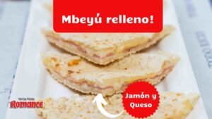 Receta Mbeyú relleno con jamón y queso